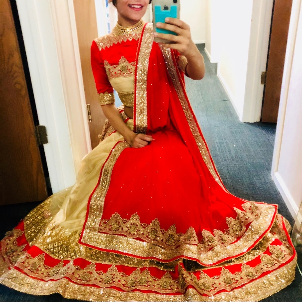 indian bridal wedding lehenga -worn once!